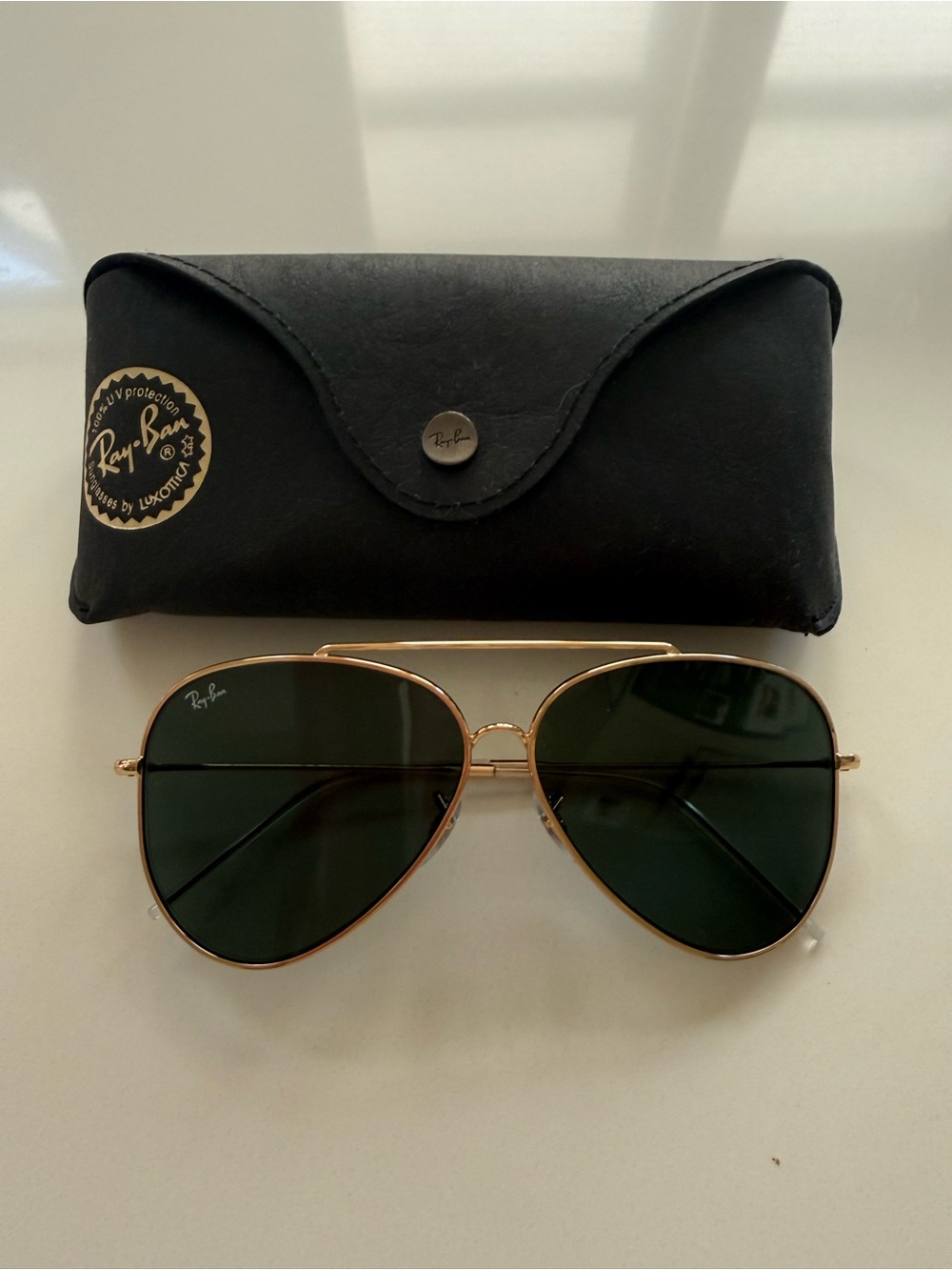 Ray-Ban Reverse Aviator Sunglasses in Gold